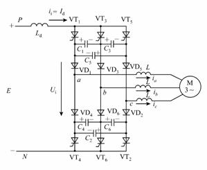 串联二极管式电流源型逆变器结构