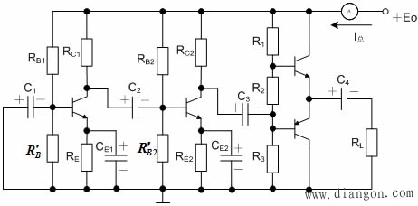 RC耦合三级交流放大电路原理图