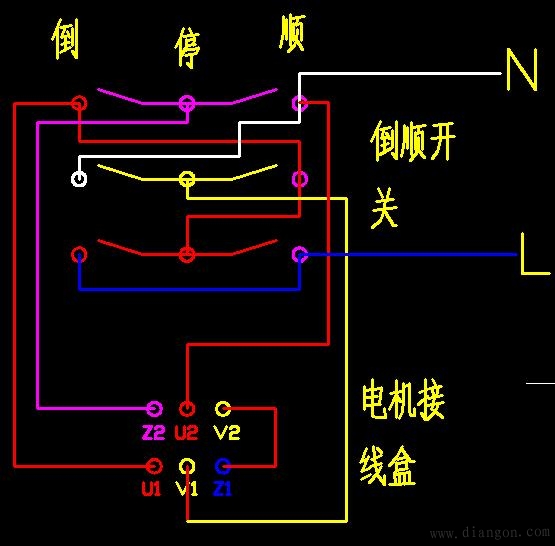 单相电机正反转接线图详解