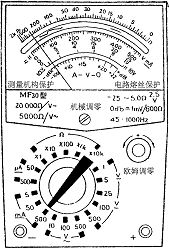 MF-30型万用表的表盘符号说明