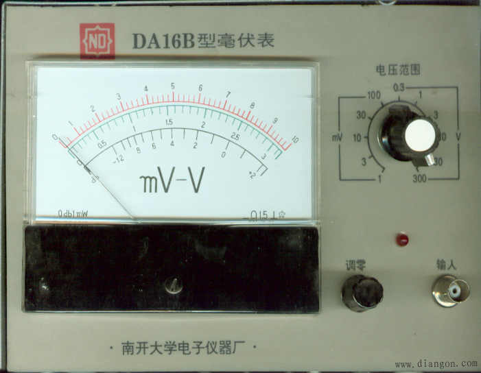 DA16B型毫伏表的使用及注意事项