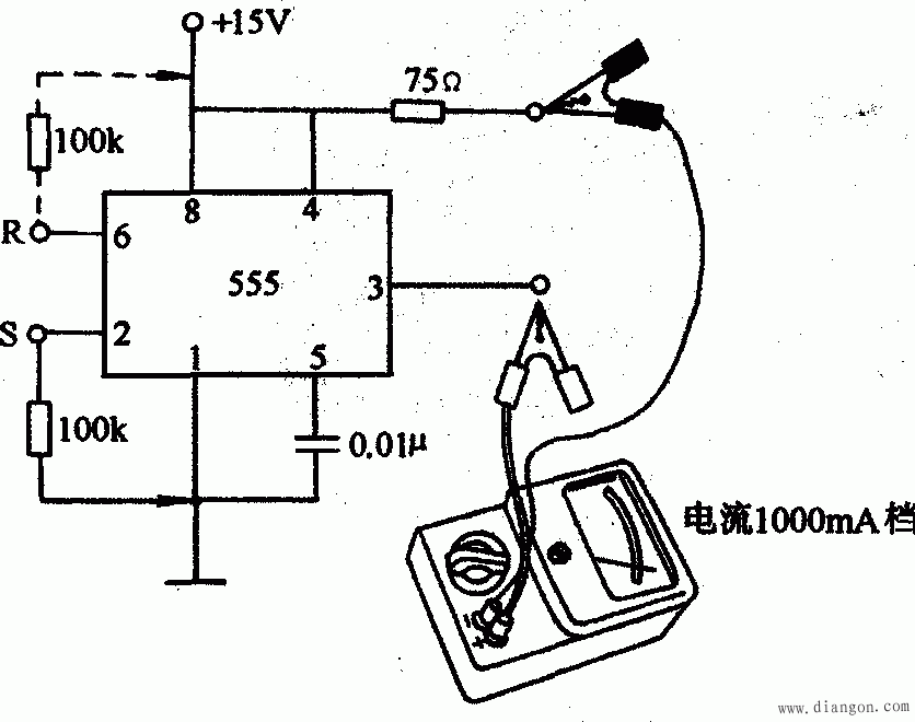 用万用表测试555芯片的性能