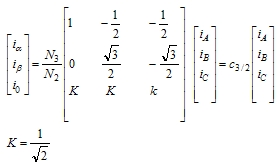 三相异步电动机在两相坐标系上的数学模型