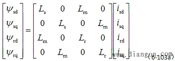 三相异步电动机在两相坐标系上的数学模型