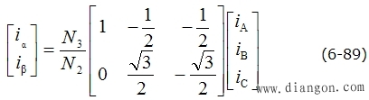 异步电动机坐标变换和变换矩阵