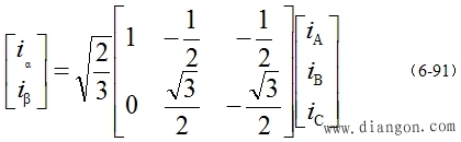 异步电动机坐标变换和变换矩阵