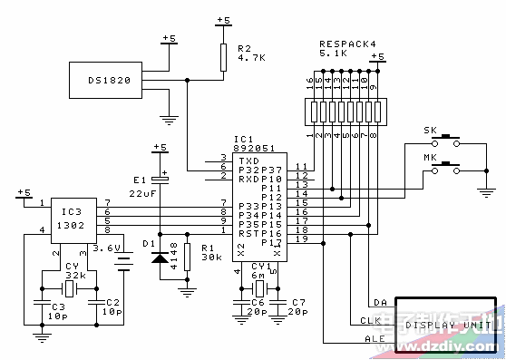 数字电子钟电路图