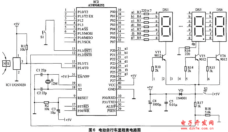 里程速度表电路图