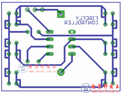 单片机模拟电子萤火虫的pcb图