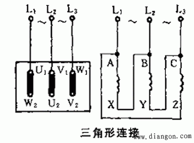 三相异步电动机定子绕组线端连接方式