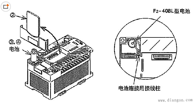 三菱PLC内部电池的更换步骤