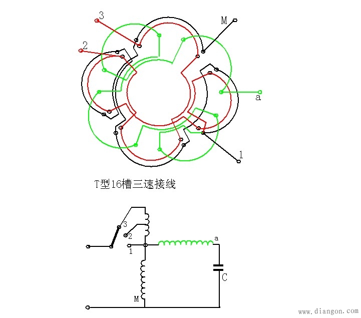 单相调速电机接线图