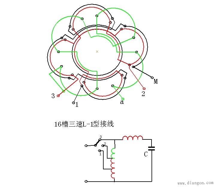 单相调速电机接线图