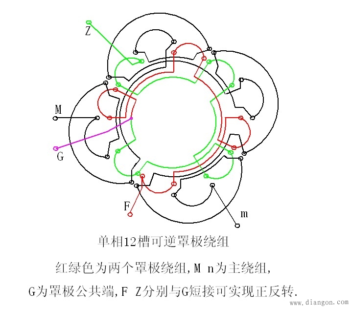 单相调速电机接线图