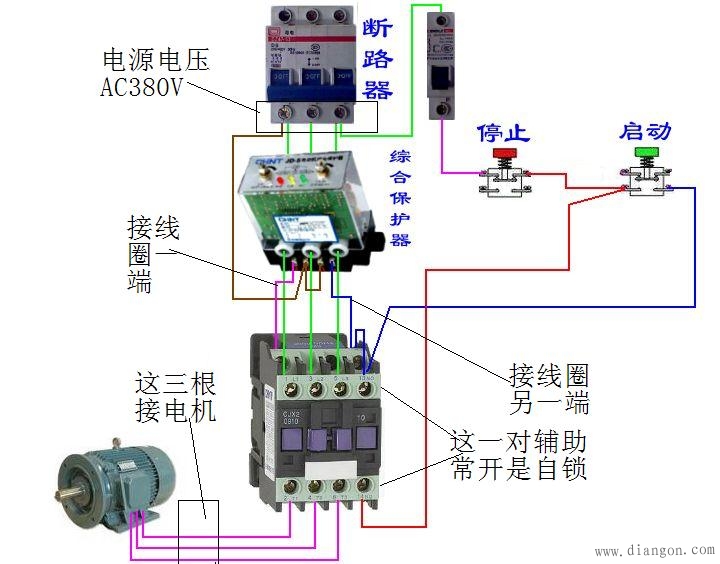 电动机保护器原理和接线图