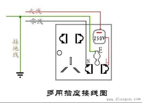 三孔插座怎么接线_三孔插座接线图