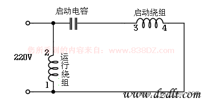 单相电机电容并联接法