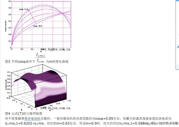 变频器直流母线电解电容器纹波电流的计算方法