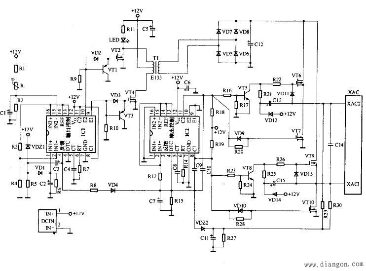 车载逆变器电路图及工作原理