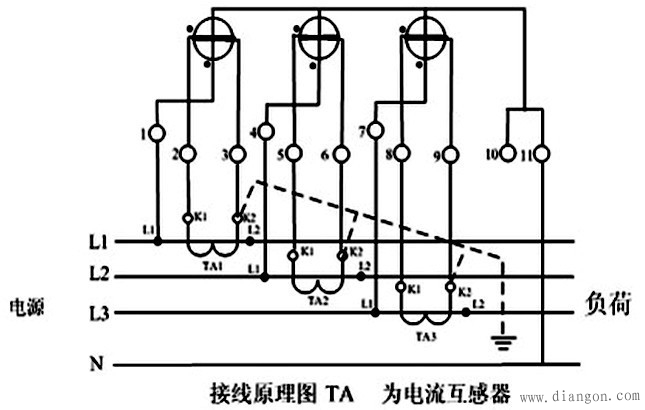 三相电度表的原理与安装