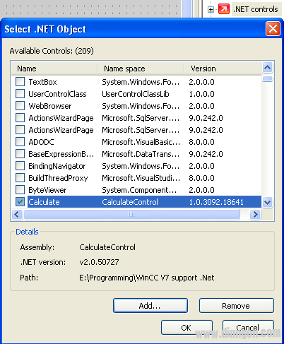 WinCC V7.0 支持.NET控件的编程入门
