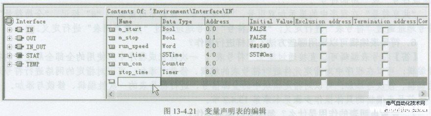 STEP7-Micro/WIN编程软件变量声明表的编辑