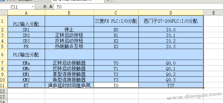 星角降压启动电机可逆电路plc改造布置图