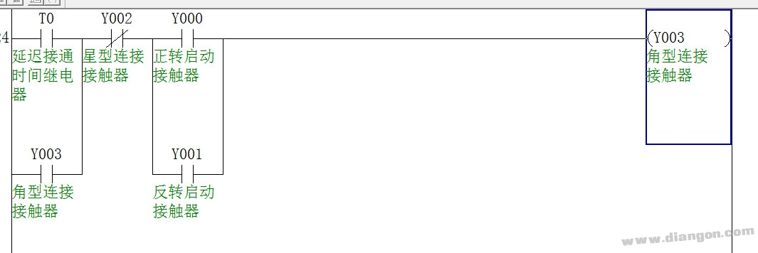 星角降压启动电机可逆电路plc改造布置图